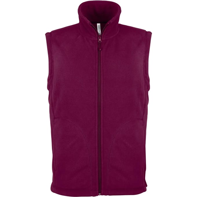 Kariban Bodywarmer van microfleece heren K913 - Wine - L