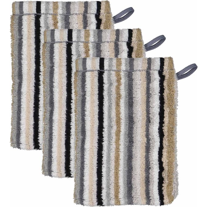 Cawoe Flanel Life Style Stripes Een maat, 16x22 Set van 3
