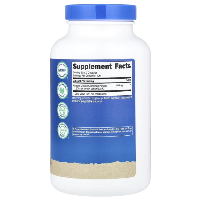 Nutricost, Kaneel, 240 Capsules (600mg per capsule)
