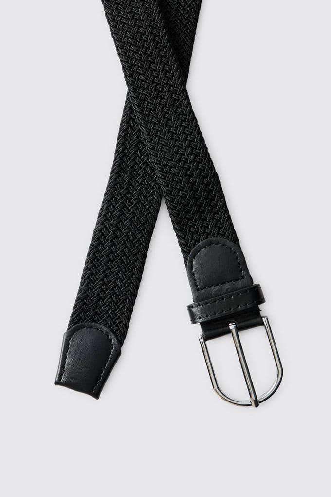 Geweven Riem Met Textuur | Black