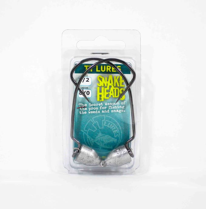 Tackle Tactics Tête plombée TT Snake Head 1/2 oz 8/0 XH 2/paquet (0787) white