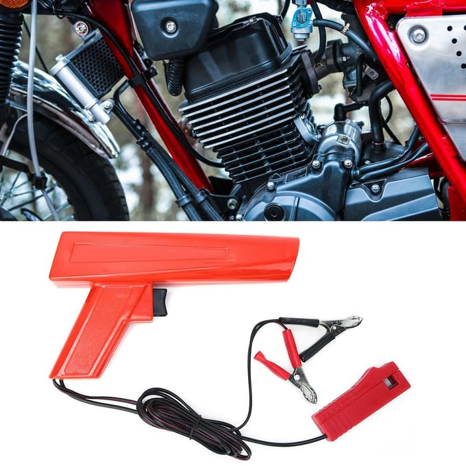 Auto Motorfiets Motor Ontstekingstijdstip Pistool Tester Inductief Xenon Timing Licht red