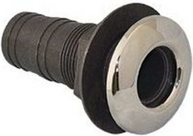 Kunststof huiddoorvoer met RVS afwerkring - 25mm (1")