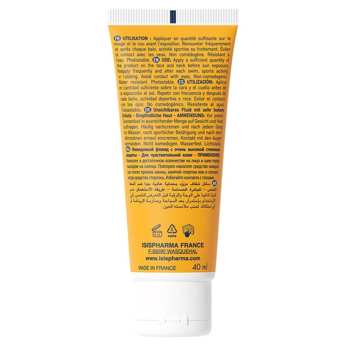 ISISPHARMA - UVEBLOCK - SPF 50+ - Invisible fluid - sensitive skin - very high protection