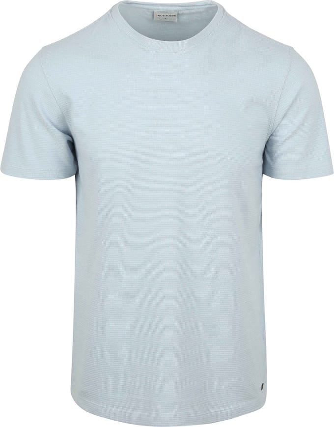 T-shirt No Excess Structure T-Shirt Lichtblauw