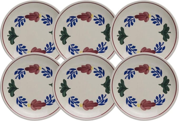 Boerenbont Set van 6 Petit Four Bordjes 11 cm