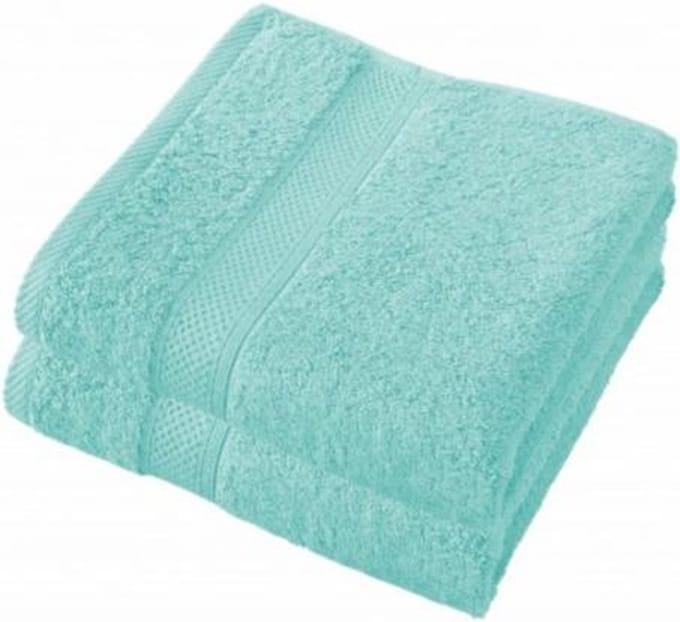 De Witte Lietaer Badhanddoek Stephanie 100 Cm Lichtblauw 2 Stuks