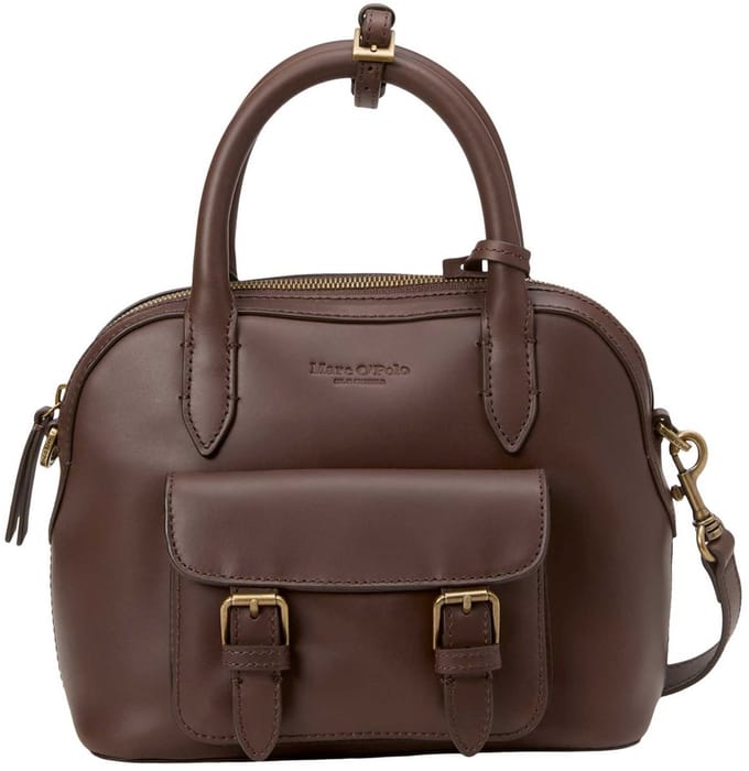 Marc O'Polo handtas schoudertas Gil Crossbody Bag Brown donkerbruin