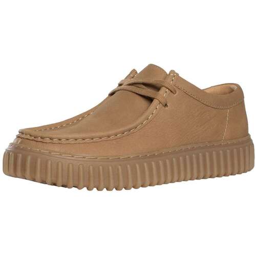 CLARKS Torhill Lo Heren Veterschoenen - Dark Sand Lea