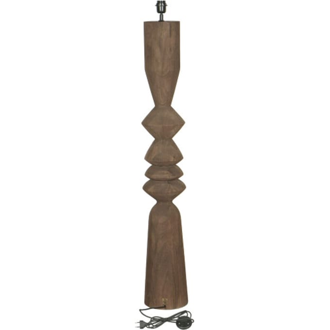 PTMD Staande Lamp Elaine - 20x20x130 cm - Hout - Bruin