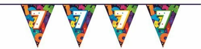Vlaggenlijn Cijfers 7 jaar - 10 meter