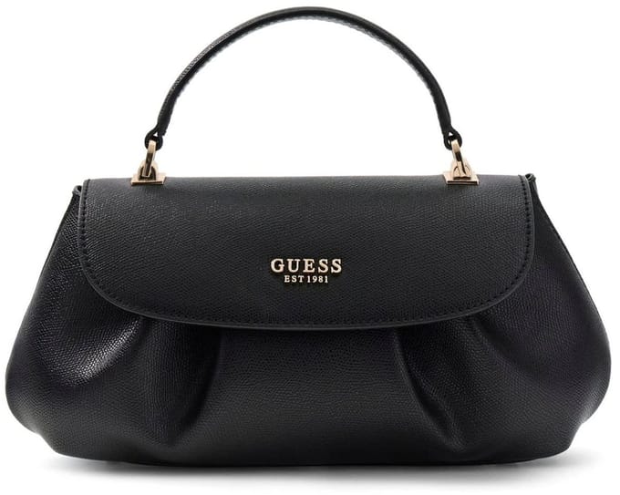 GUESS schoudertas handtas Amorette Top Handle Flap Bag Black zwart