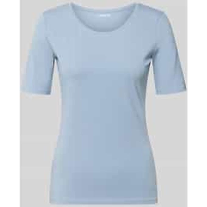 slim fit T-shirt van puur katoen