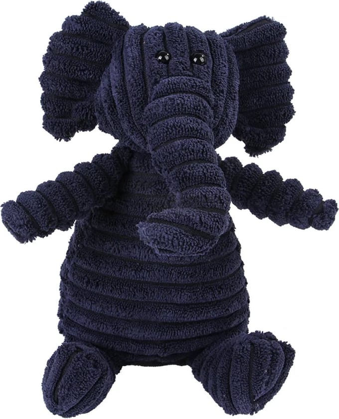 DW4Trading Hondenspeelgoed Blauwe Olifant 26 cm - Knuffel
