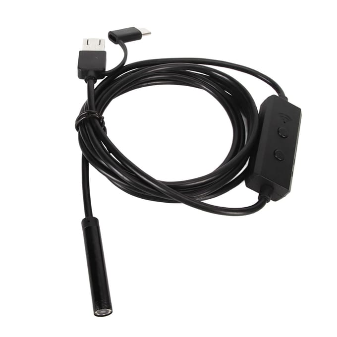 Caméra endoscopique avec 8 LED, étanche, 8 mm, 2 MP, WiFi, pour Android et iOS black
