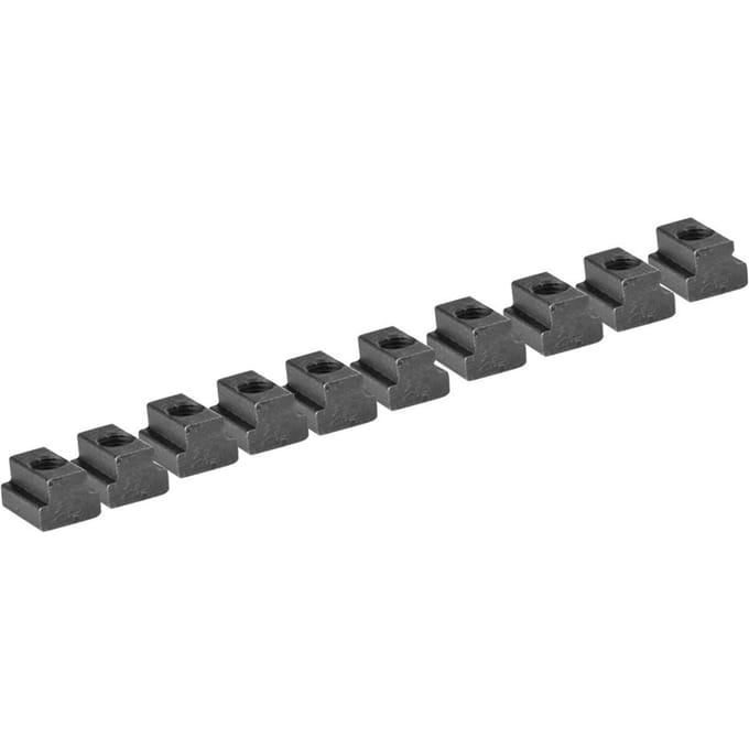 10 stuks Zwart geoxideerd Grade 8.8 Koolstofstaal t-sleufmoer T-moer Met draad (M8-draad)