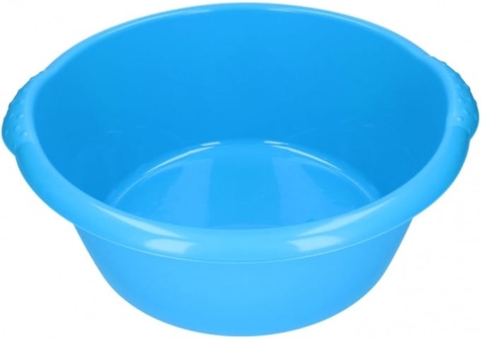 Hega Hoger Afwasteil - 15L - rond - blauw - 42 x 17 cm - afwasbak
