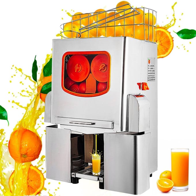 Citruspers, sinaasappelpers - roestvrij staal, commercieel