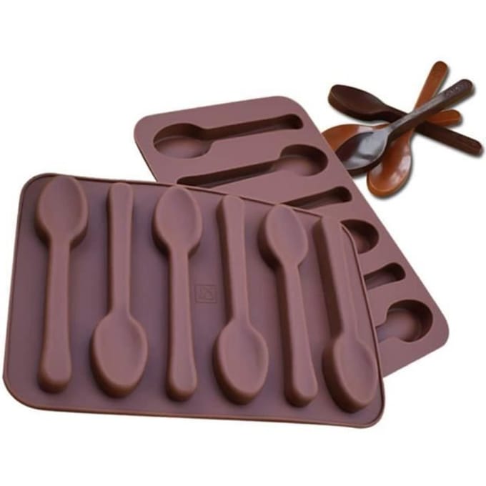 Chocoladevorm - JIALI - Siliconen lepel - Geschikt voor vriezer - Vaatwasmachinebestendig - Bruin