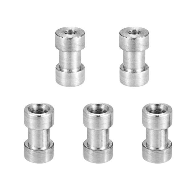 5 stks 1/4  -20 en 3/8 -16 Vrouwelijke Spigot Schroefdraad Adapter voor Camera Flitslicht Beugel white