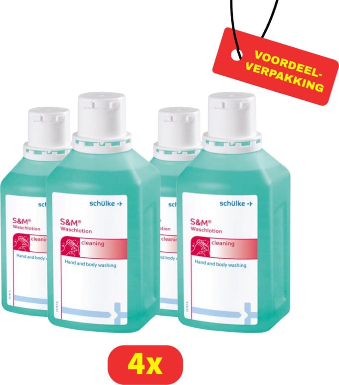 Schülke S&M Waslotion - 4 x 500 ml - Voordeelverpakking