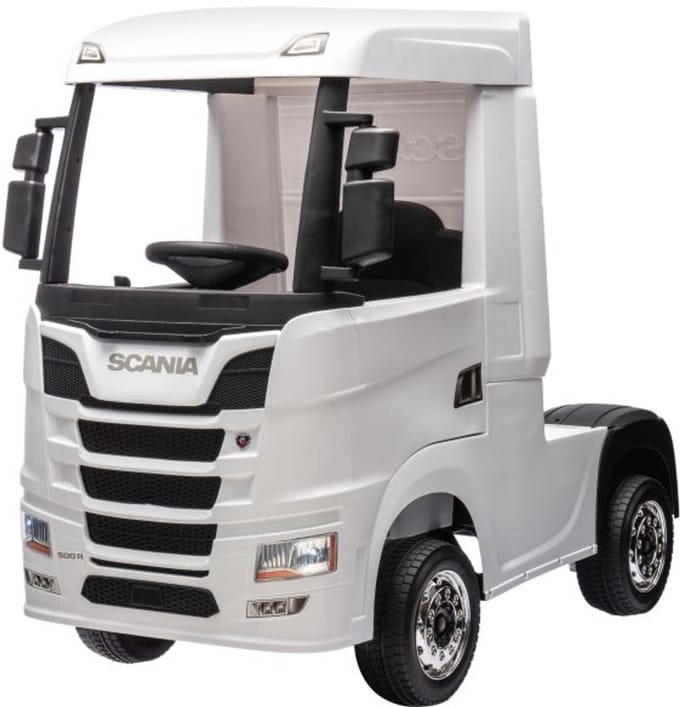 Scania 500R - Elektrische Kinderauto - Elektrische kindervrachtwagen - 12V - met Afstandsbediening - 4x4 - Wit