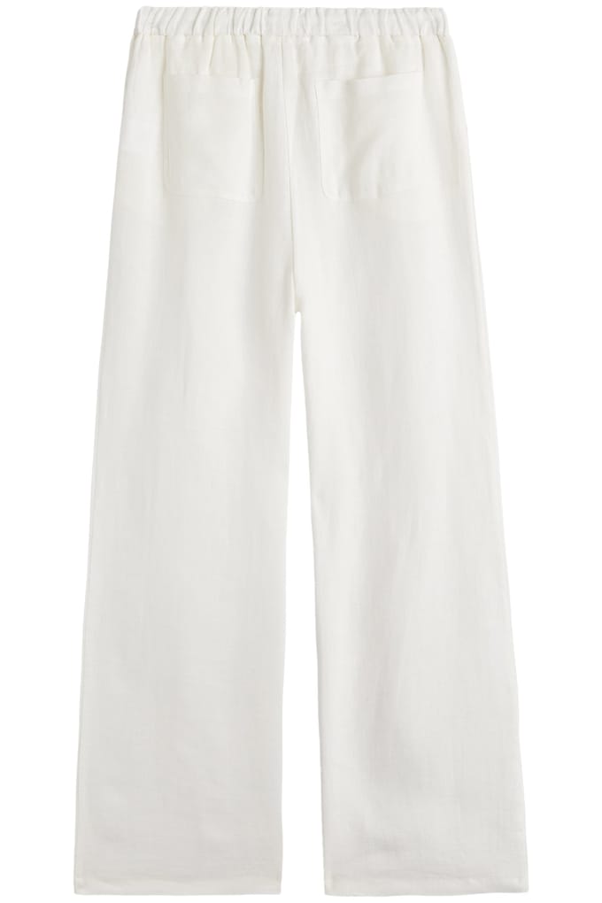Mikuta The White Loose Linen Pants Größe: L | Stoffhosen Outlet | Damen | Weiß
