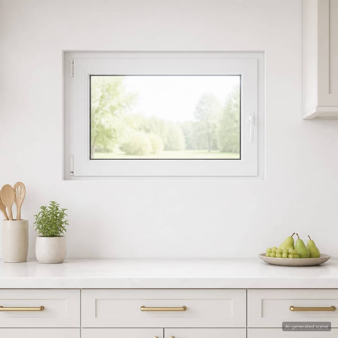 vidaXL - Kleur - binnenkant - kelderraam - Wit - RISOR - 90 - x - 55 - cm