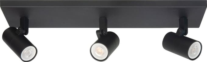 Spot Picollo 3 lichts L 40 cm incl mini GU10 zwart