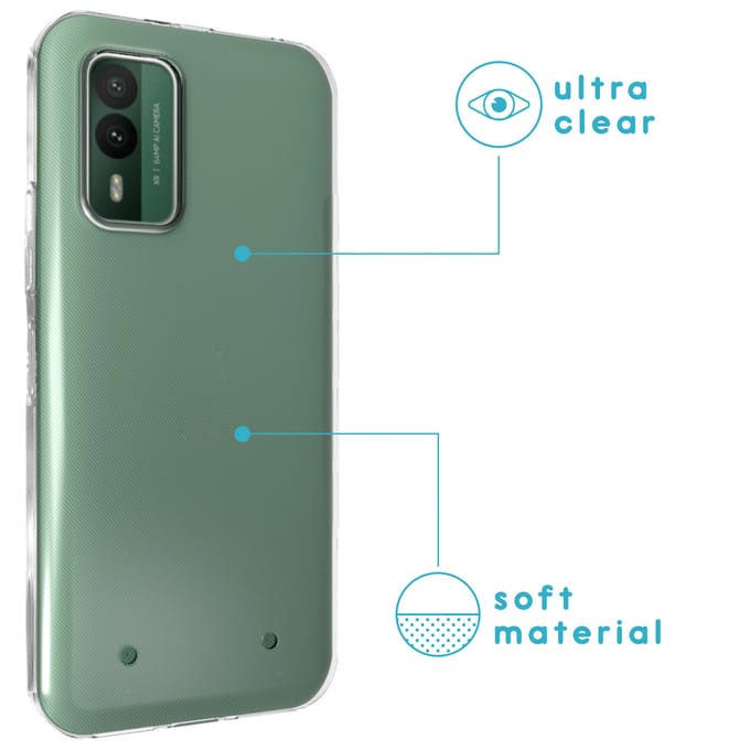 imoshion Hoesje - Geschikt voor Nokia XR21 - Softcase Backcover smartphone - Transparant