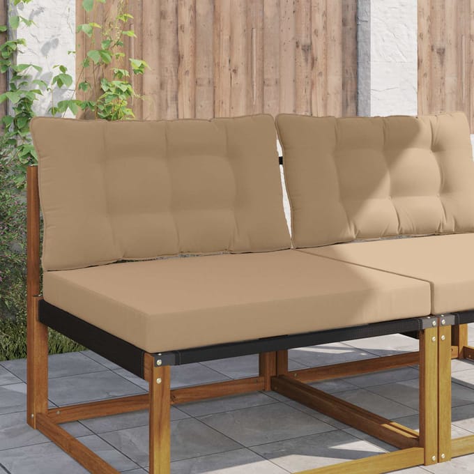 vidaXL - Buitenbankkussen - Polyester - Taupe - 80 - x - 68,5 - cm