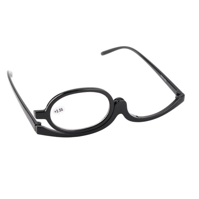 Lunettes de Maquillage Grossissantes pour Femmes Élégantes à Verres Rabattables Lunettes de Lecture Cosmétiques avec Étui +2.50 gray