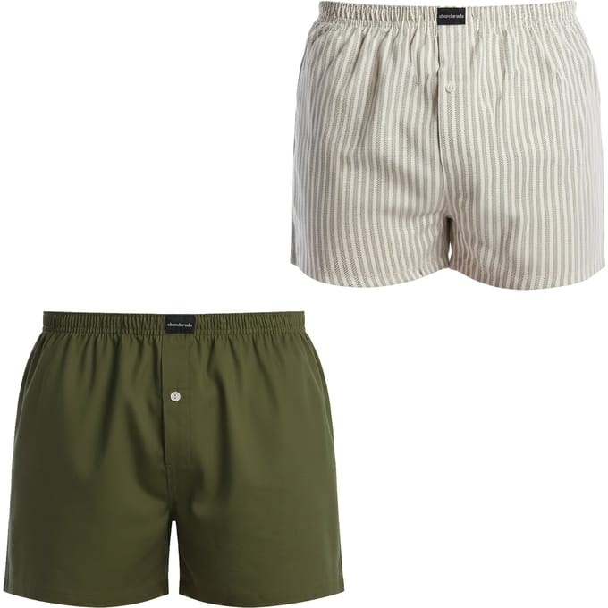 2-Pack Herenshort met Opening van Essentieel Katoen AADXY