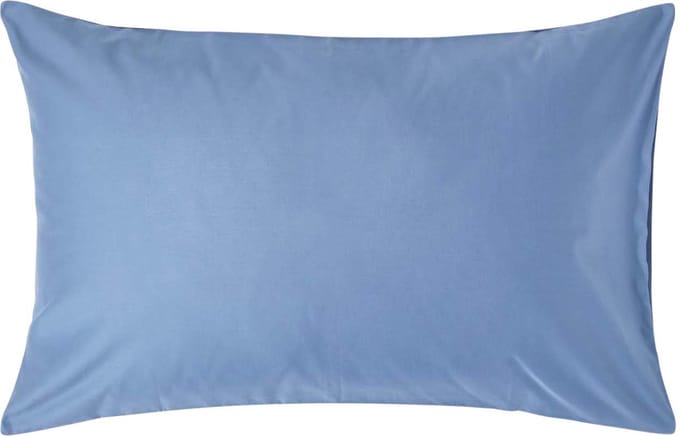 Homescapes Luxe Satijn Kussensloop 50x75 cm – Staalblauw – 100% Egyptisch Katoen – Draaddichtheid 1000