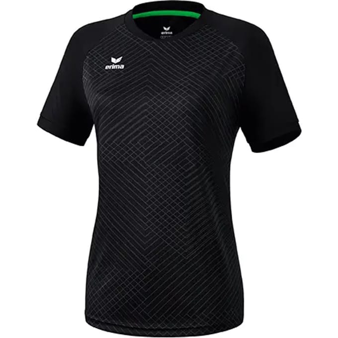 Erima Madrid Shirt Korte Mouw Dames - Zwart | Maat: 44