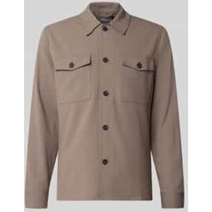 relaxed fit hemdjack met borstzakken