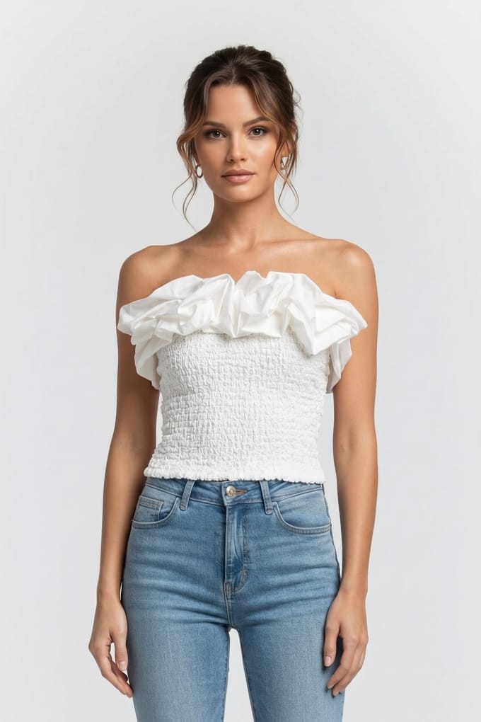 & Other Stories La Geo Treasure Top White Taglia: 38 | Magliette intime Outlet | Donna | Bianco