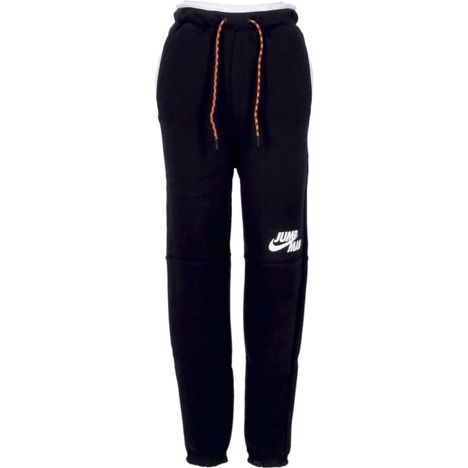 Heren Jumpman Fleecebroek Zwart/wit