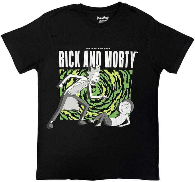 Rick And Morty - Vortex Heren Tshirt - S - Zwart