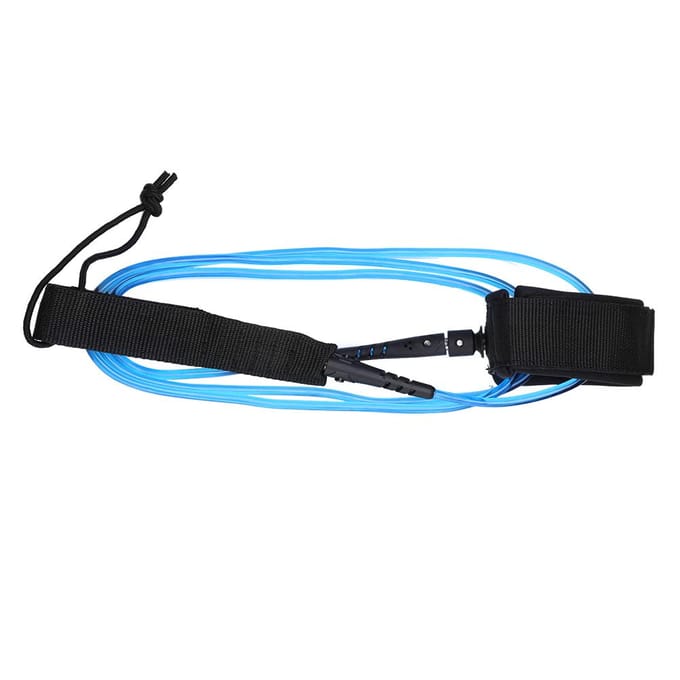 TPU 6ft 5.5mm Paddle Board Leash Met Dubbele Zwenkogen (transparant blauw)