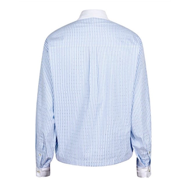Esqualo blouse SP25-10032 - Blue/White