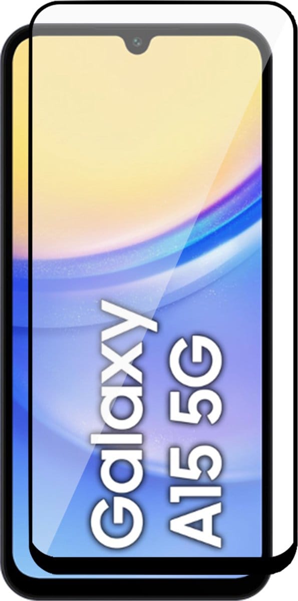 Screenprotector geschikt voor Samsung Galaxy A15 - Volledig Dekkend Glas Screen Protector