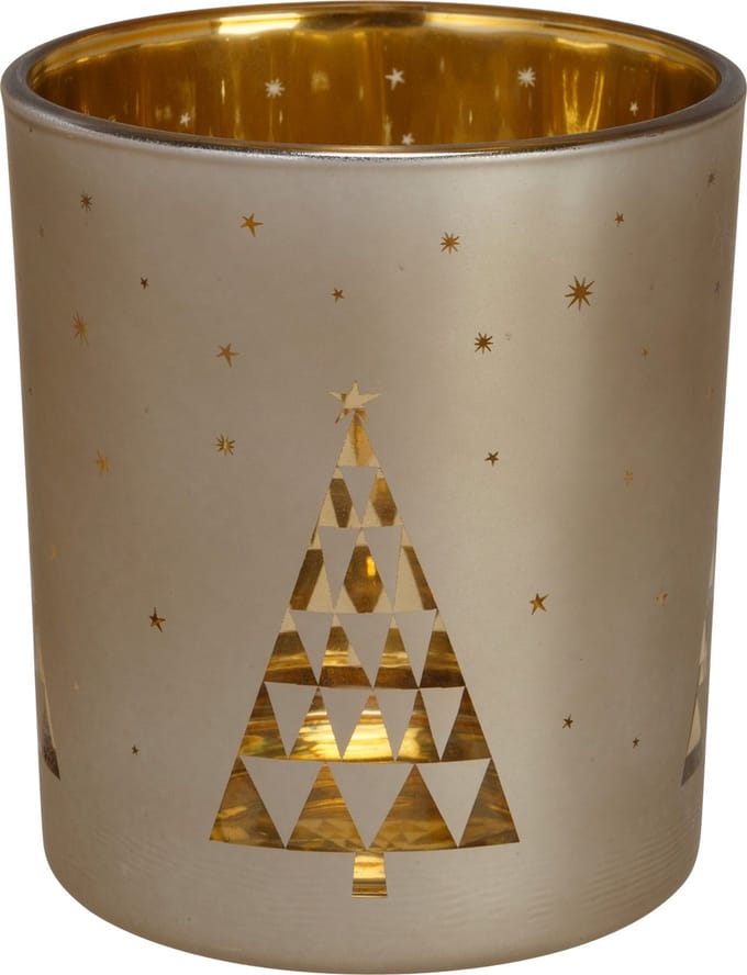 Theelichthouder groot - Boom champagne
