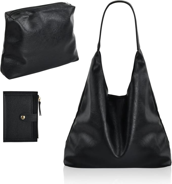 Grote Dames Handtas Zacht Leer Shopper Schoudertas Hobo Stijl