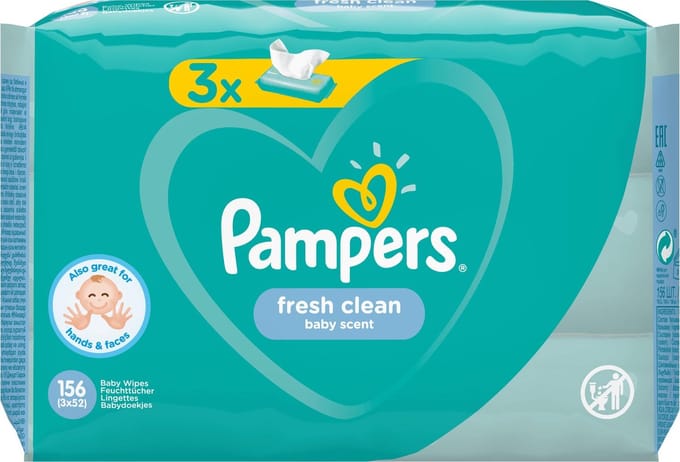 Pampers Fresh Clean babydoekje 156 stuk(s)