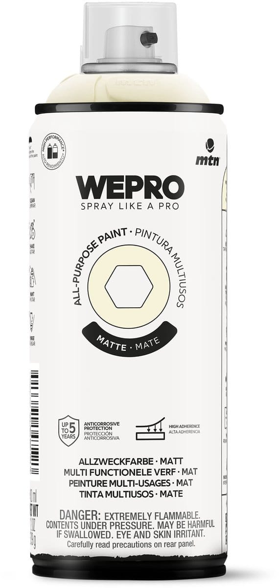 Spuitbus Wit Mozarella Mat MTN WEPRO ALL-PURPOSE PAINT 400ML