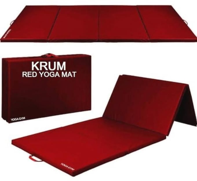 Wasbare Yogamat voor Training en Reizen - 22 mm Dikte, Opvouwbaar en Draagbaar