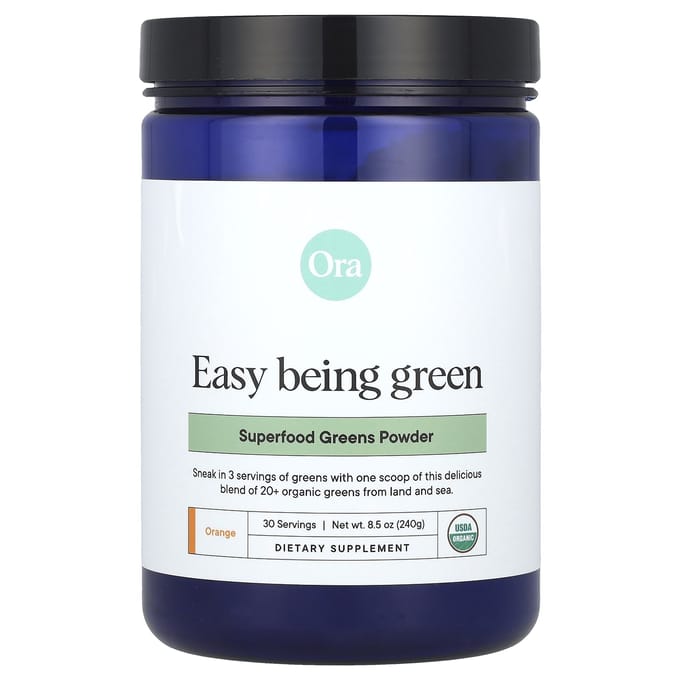 Ora, Easy Greens, Poudre Superaliment Verts, Orange, 8,5 oz (240g)