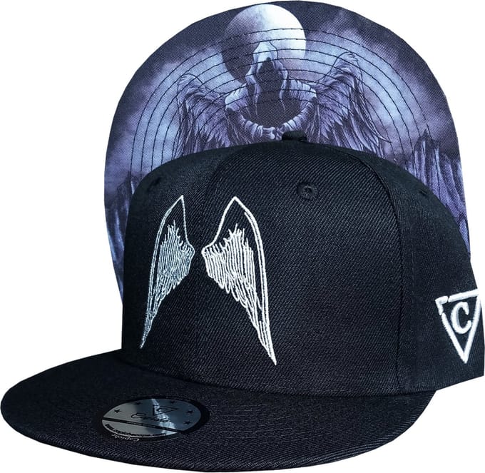 Capiche® Snapback Pet Heren – Grim – Zwart – Verstelbaar met Druksluiting – Sportcap – Baseball Cap – Mannen Pet