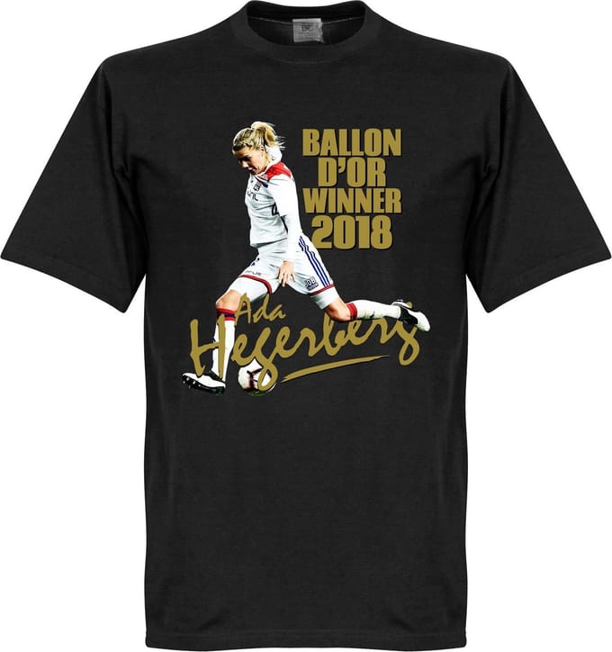 Ada Hegerberg Ballon d'Or Winner T-Shirt - Zwart - M